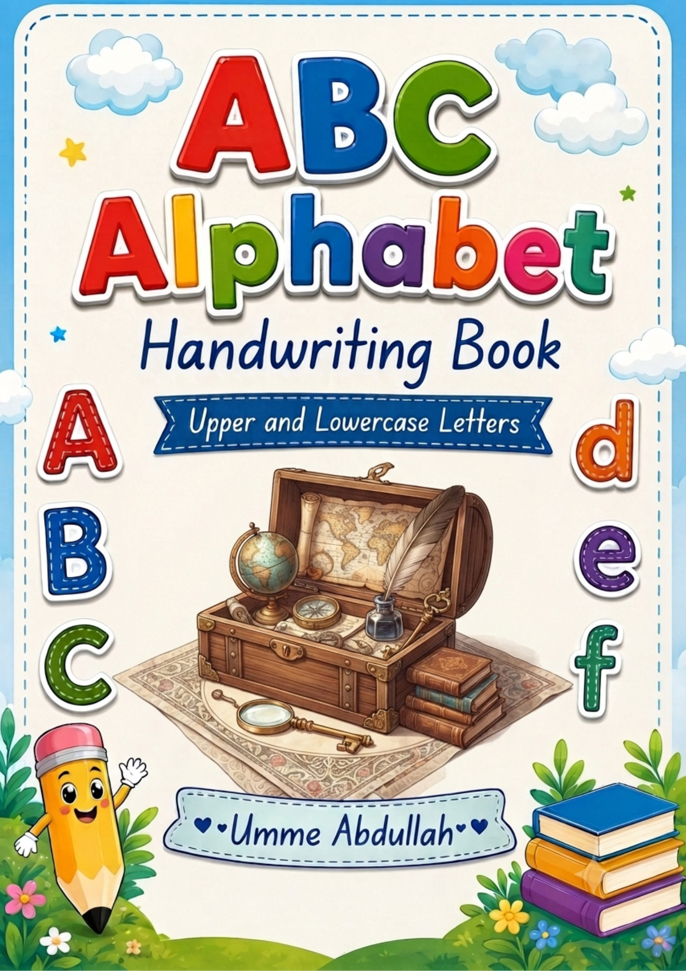 Alphabet Tracing Worksheet-Cover ABC Alphabet Handwriting Book - Image 1