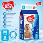 Fresh Happy Nappy Pant Diaper – M Size (7–12 kg), 5 Pcs