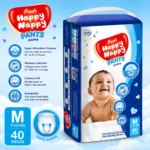 Fresh Happy Nappy Pant Diaper – M Size (7–12 kg), 40 Pcs