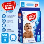 Fresh Happy Nappy Pant Diaper – XXL Size (12–25 kg), 4 Pcs