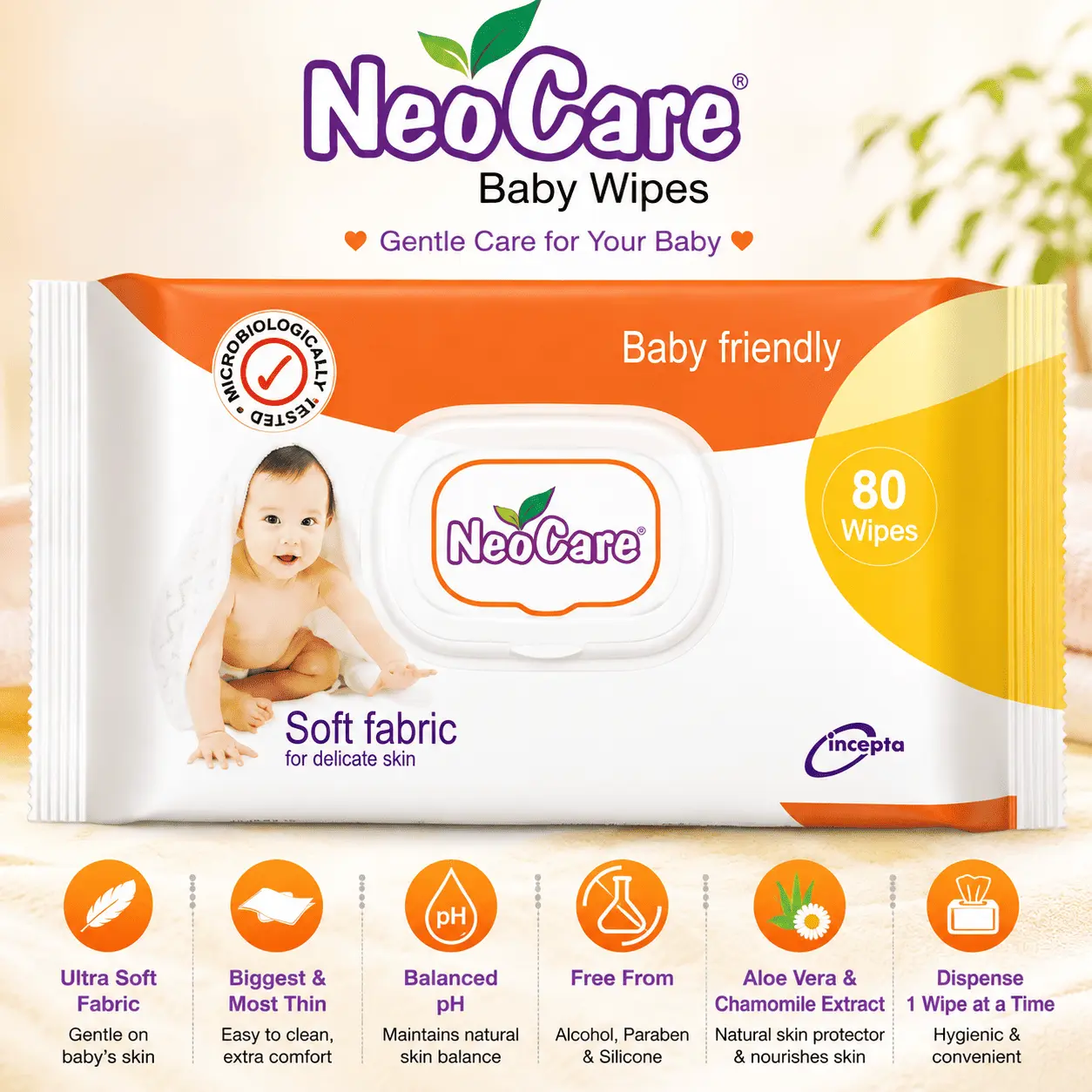 ChatGPT Image Sep 2, 2026, 09_34_03 AM (1) NeoCare Baby Wipes - 80 Wipes - Image 1